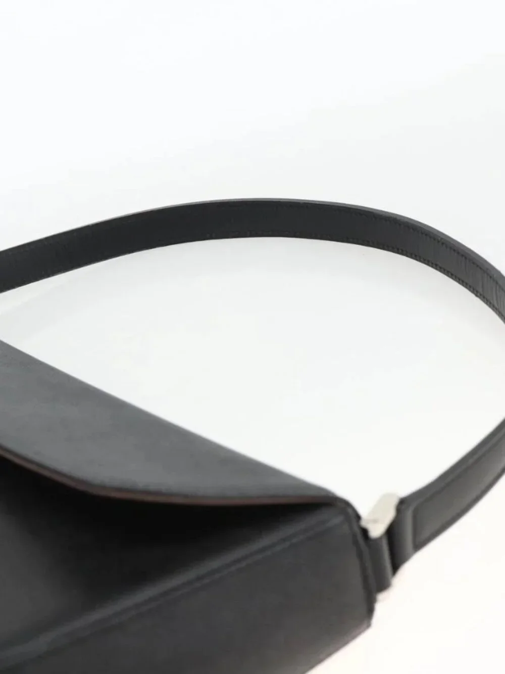 BURBERRY Shoulder Bag Leather Black Silver Auth ep13804 - Picture 9 of 16